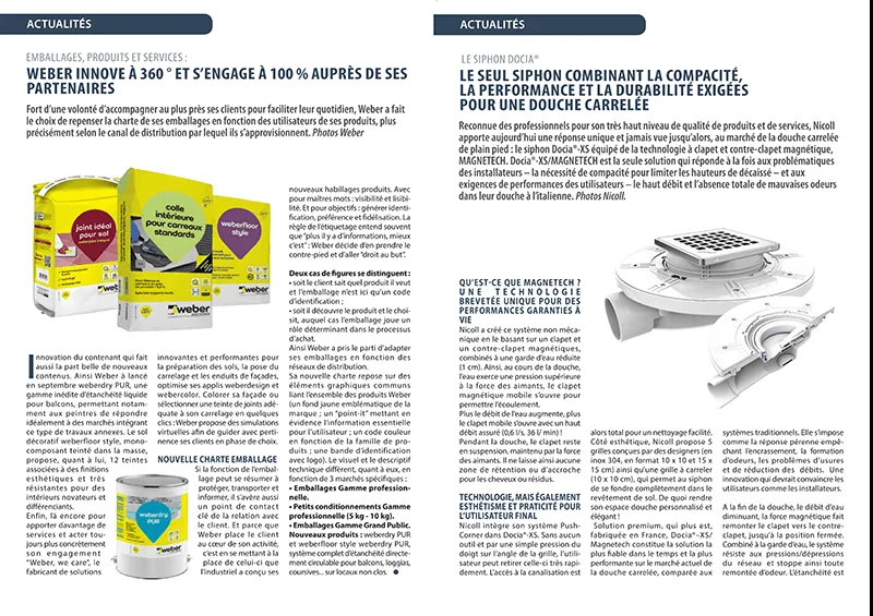 Double page du magazine Batiguide