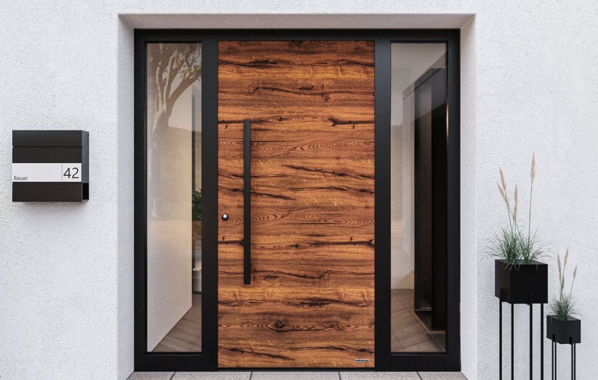 Thermosafe Decoral : les nouvelles portes d’entrée aluminium Hörmann